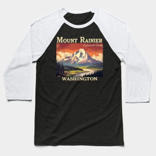 Mount Rainier National Park Vintage Baseball T-Shirt